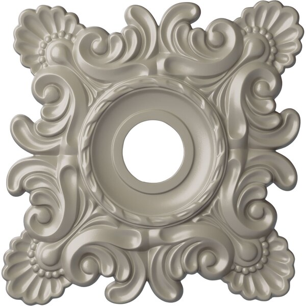Ekena Millwork Crawley Ceiling Medallion (Canopies up to 6 3/4"), 18"W x 18"H x 3 1/4"ID x 1 1/2"P, Pearl White CM18CRPWS - main